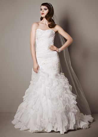 Ruffled Wedding Dress